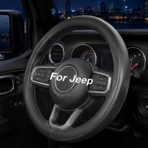 Premium Steering Wheel Cover for Jeep Grand Cherokee & Wrangler, Black