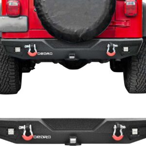 OEDRO Rear Bumper for 1987-2006 Jeep Wrangler TJ/LJ/YJ