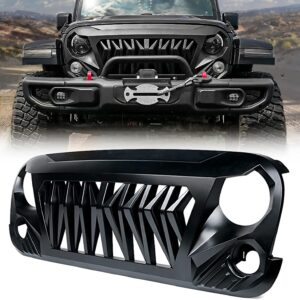Xprite Angry Bird Matte Black Grille for Jeep Wrangler JK (2007-2018)