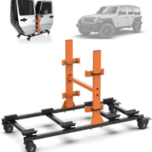Orange Jeep Door Storage Rack for 4 Doors 1987-2025