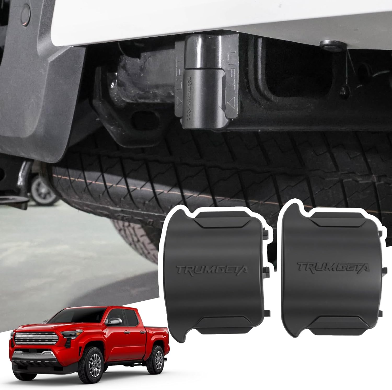 Black Rear Bumper End Caps for 4th Gen Tacoma