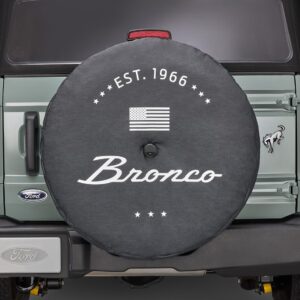 Ford Bronco Spare Tire Cover - OEM 35" Fit - 2 Yr Warranty