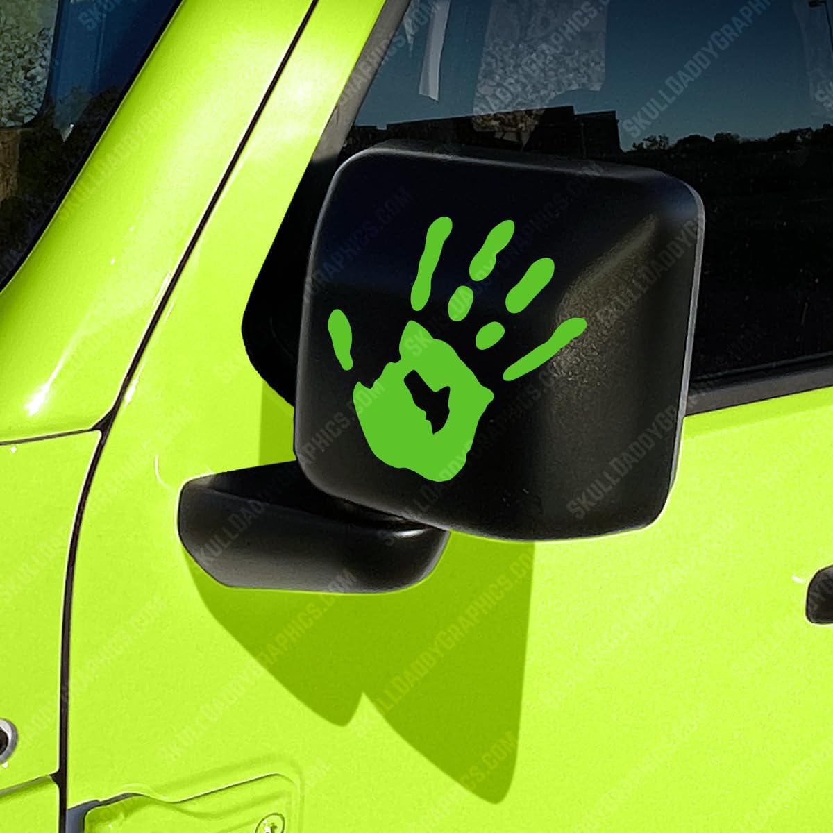 Lime Green Wave Stickers for Jeep Wrangler JL/JT/JK/TJ/YJ CJ (x2)