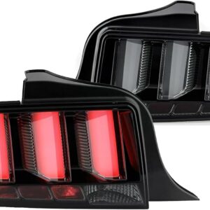 2005-2009 Mustang Black LED Tail Lights w/ Sequential Turn Signals