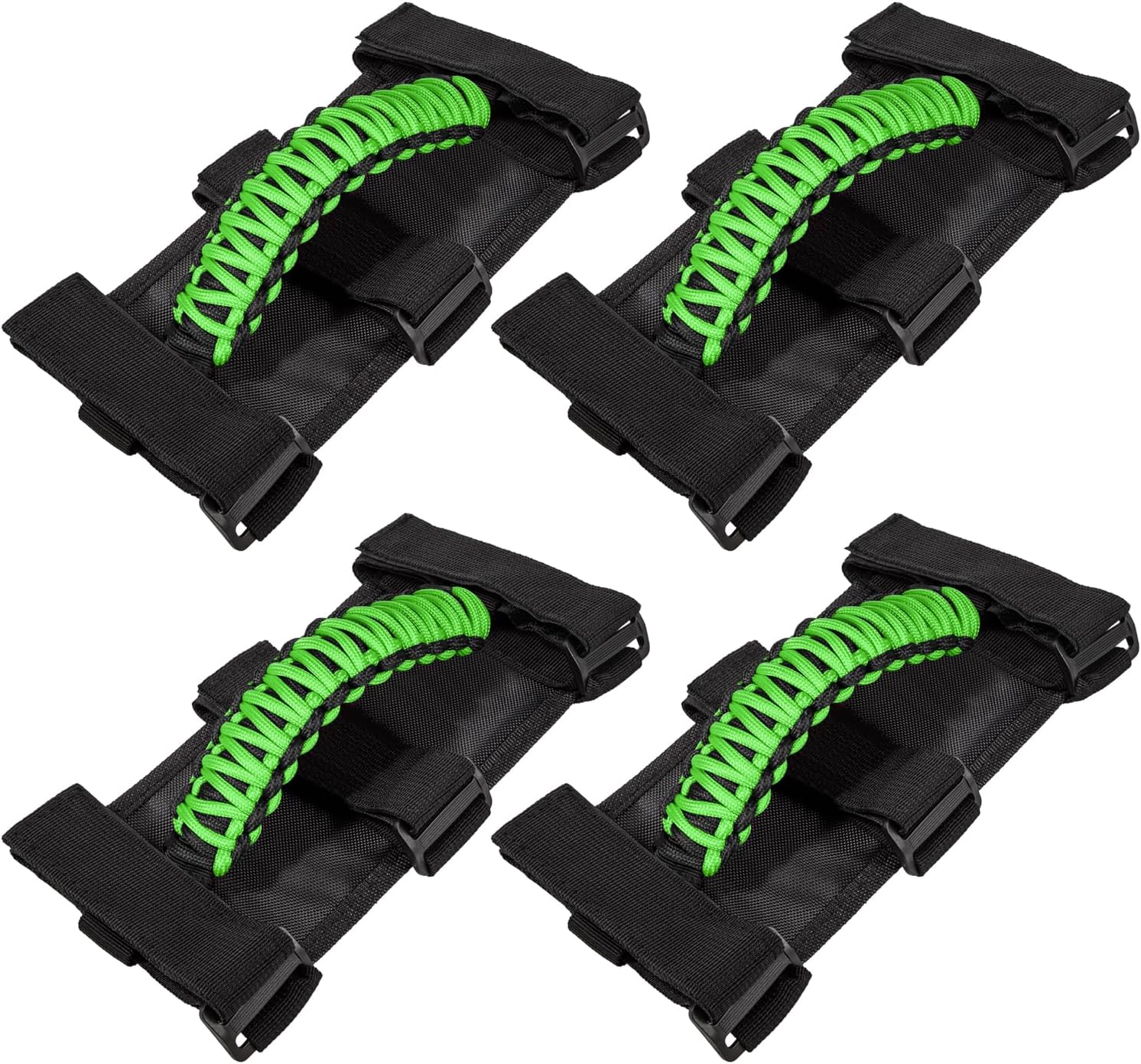 Jeep Wrangler Grab Handles (4-Pack) - Green Paracord