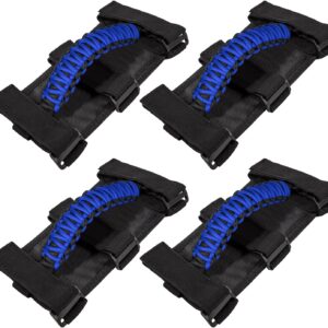 4x Jeep Wrangler Grab Handles - Blue 550 Paracord
