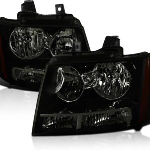 SPEC-D TUNING Smoked Headlights for Chevy Avalanche Tahoe Suburban