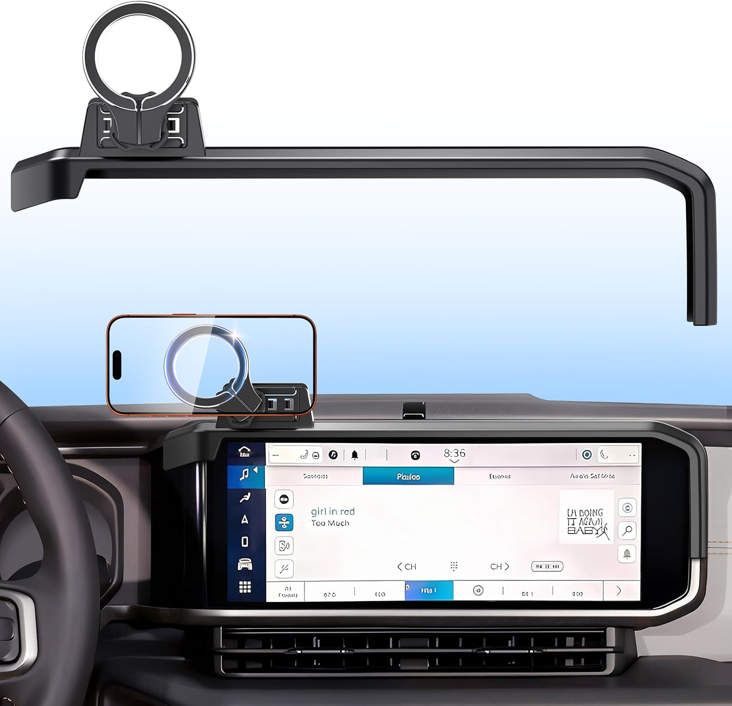 Magnetic Jeep Wrangler Phone Mount 2024-2026