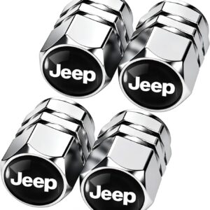 Aluminum Tire Valve Stem Caps 4-Pack - Corrosion Resistant