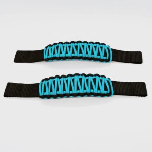 Bartact Adjustable Jeep Wrangler Door Straps - Teal Pair