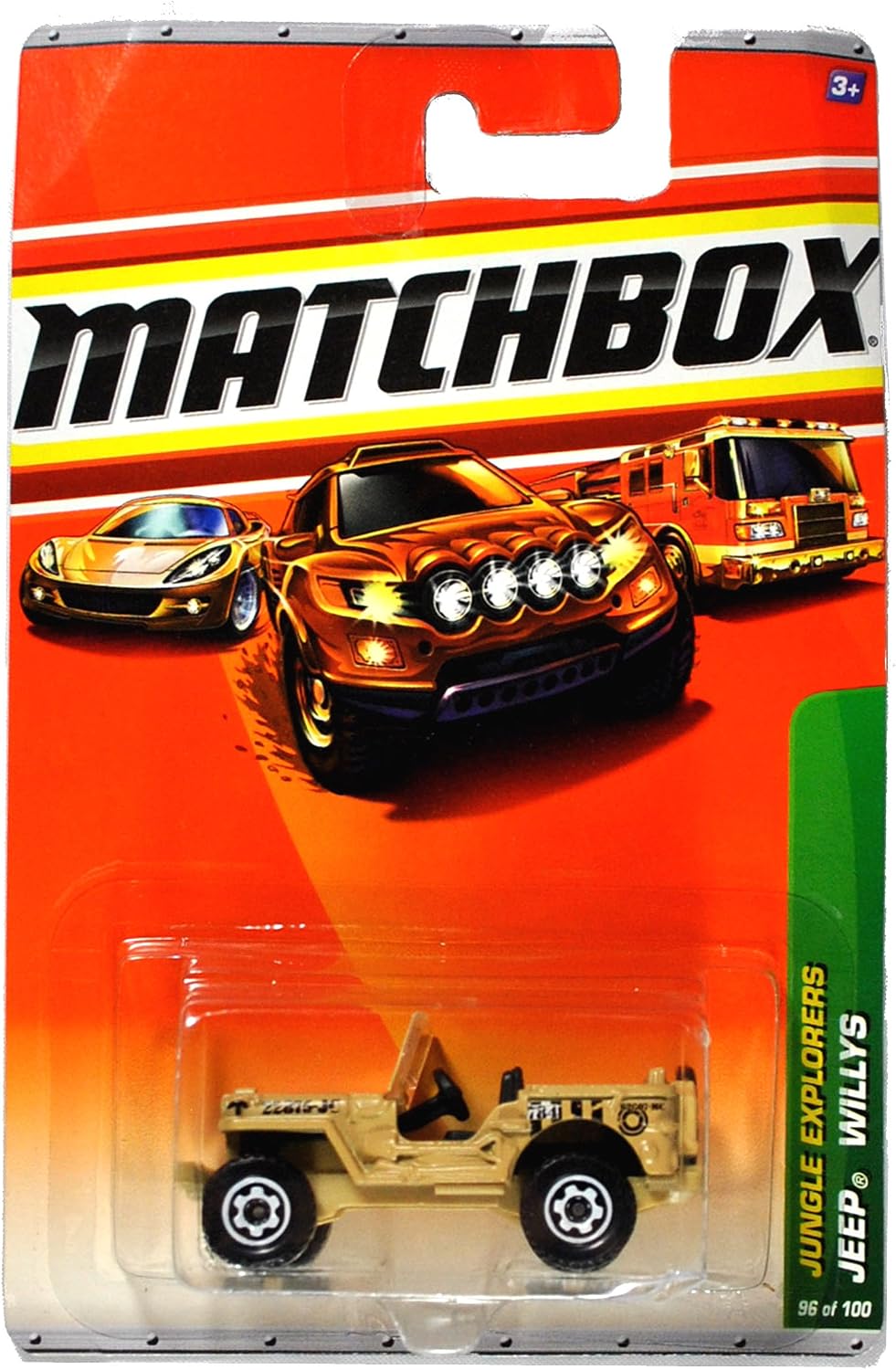 Mattel Matchbox Jungle Explorers 2010 Jeep Willys Desert Sand #96
