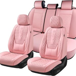 Coverado Pink Car Seat Covers Full Set - Universal Fit