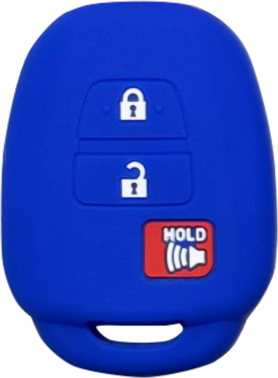 Blue Silicone Key Fob Cover for Toyota Tundra 3-Button Remote