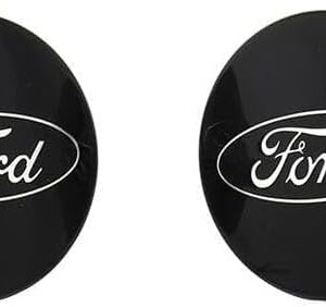 Ford 4-Piece Black/Chrome Wheel Center Cap Kit