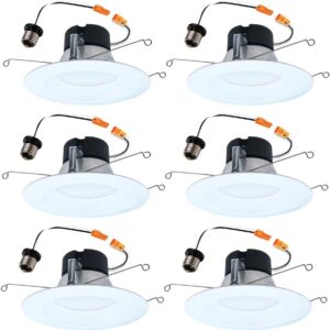 HALO 6-Pack LED Recessed Light Trim, 5 Color Options