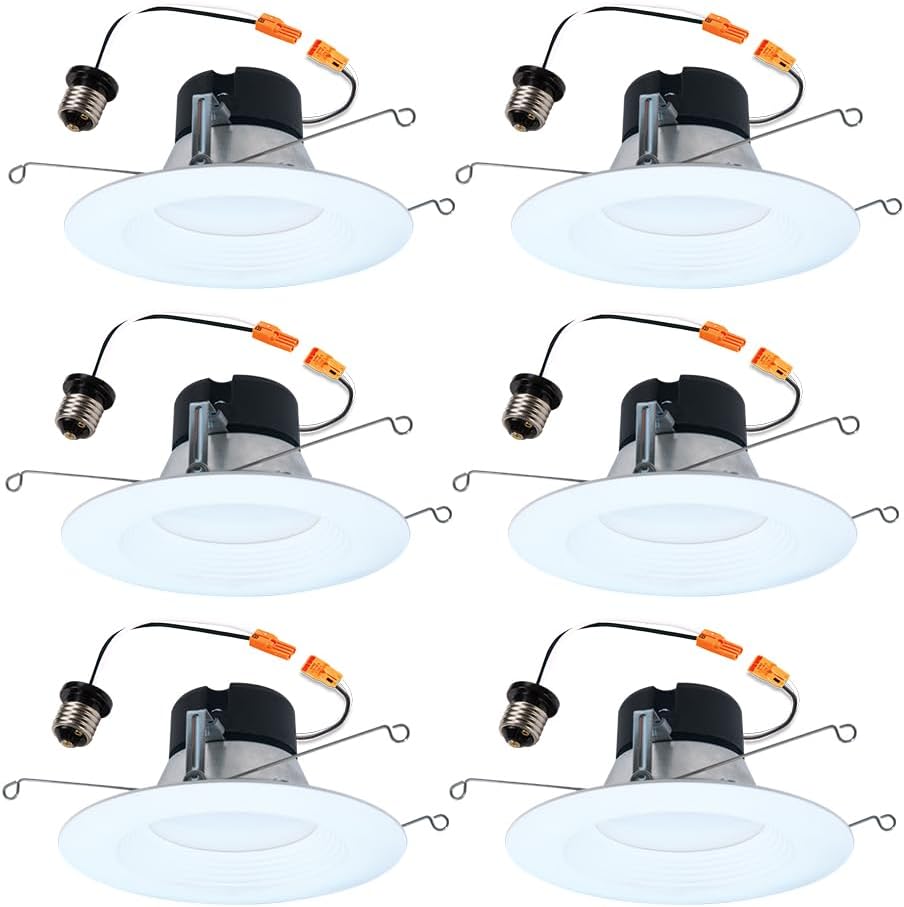 HALO 6-Pack LED Recessed Light Trim, 5 Color Options