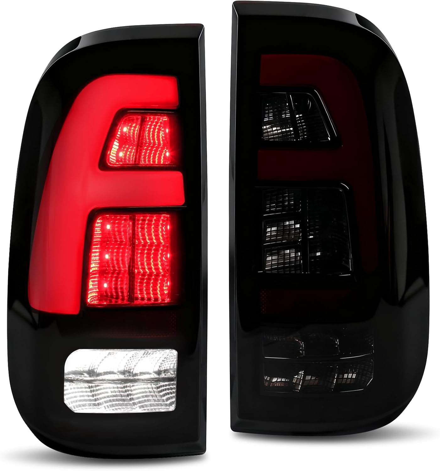 MAYELLO Black LED Tail Lights for Ford F-250 to F-550 (2008-2016)