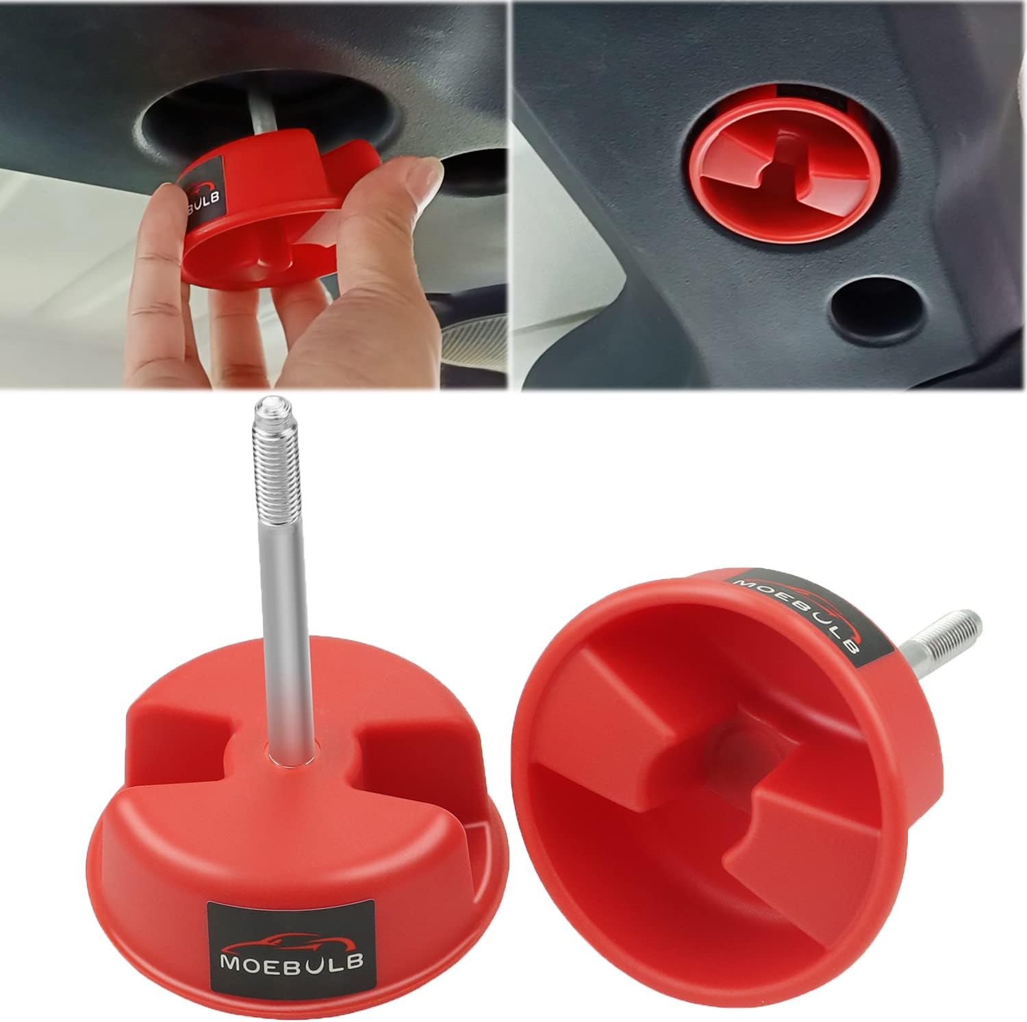 Red Hardtop Knob Set for Jeep Wrangler JK 2007-2019