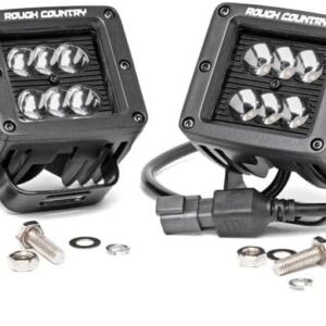 Rough Country 2" Black Series Square LED Cube Lights - Spot Beam