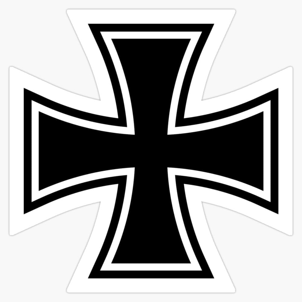LAD Studio Iron Cross Vintage Window Decal - 5"