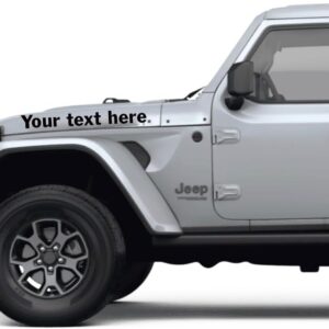 Custom Jeep Wrangler Hood Decals - Set of 2