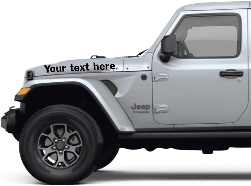 Custom Jeep Wrangler Hood Decals - Set of 2