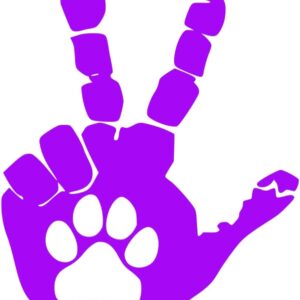 Paw Wave Decal Set for Jeep Mirrors - Purple