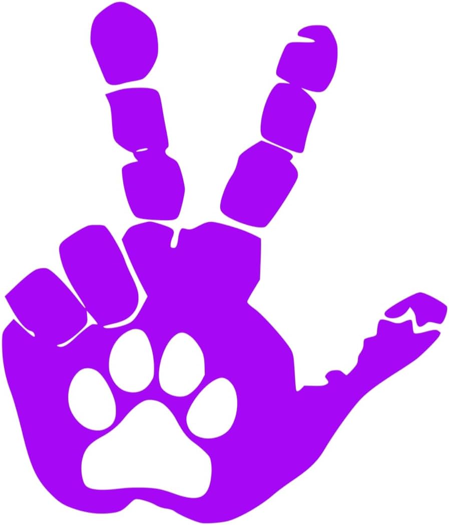 Paw Wave Decal Set for Jeep Mirrors - Purple