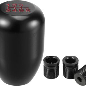 6-Speed Manual Shifter Knob - Black Aluminum Gear Stick - ABSOPRO