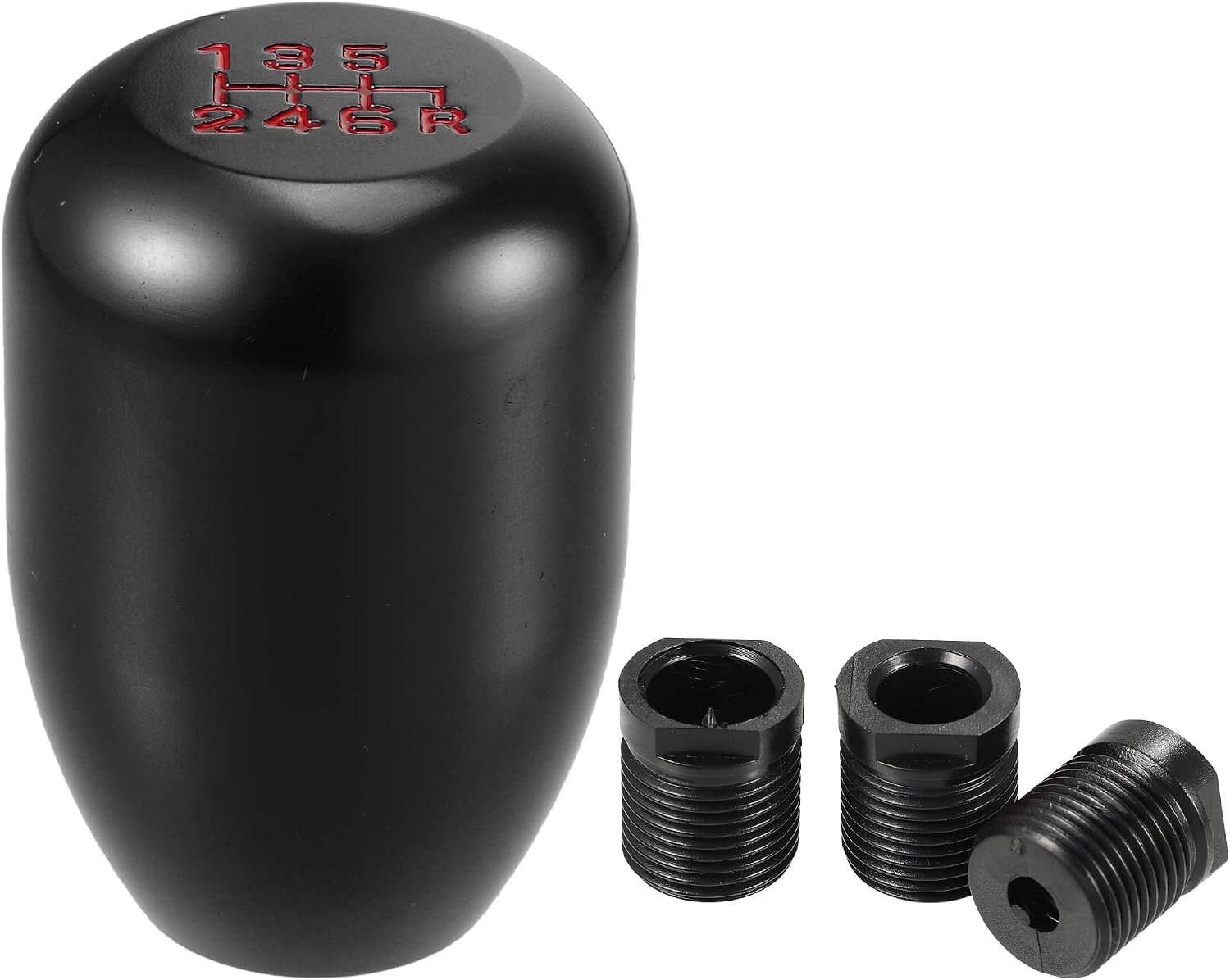 6-Speed Manual Shifter Knob - Black Aluminum Gear Stick - ABSOPRO