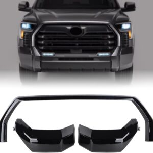 Gloss Black Front Bumper Grille Trim for 2022-2024 Toyota Tundra