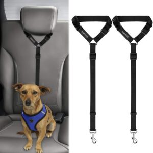 BWOGUE 2-Pack Pet Safety Seat Belt Straps