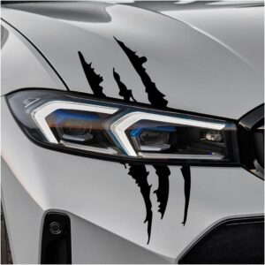 2 Pack Car Claw Mark Stickers - Black Vinyl Decals