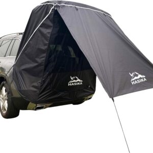 HASIKA SUV Tailgate Tent, 2-Person Camping Awning Black
