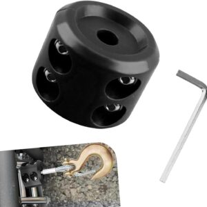 Heavy-Duty Winch Cable Hook Stopper - Black