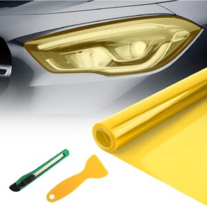Car Headlight Tint Film Kit, 12x47" Tail Light Tint (Yellow)