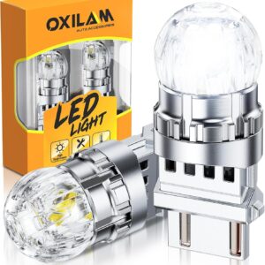 OXILAM 3157 LED Bulbs - Bright White Backup & Tail Lights (Pack of 2)