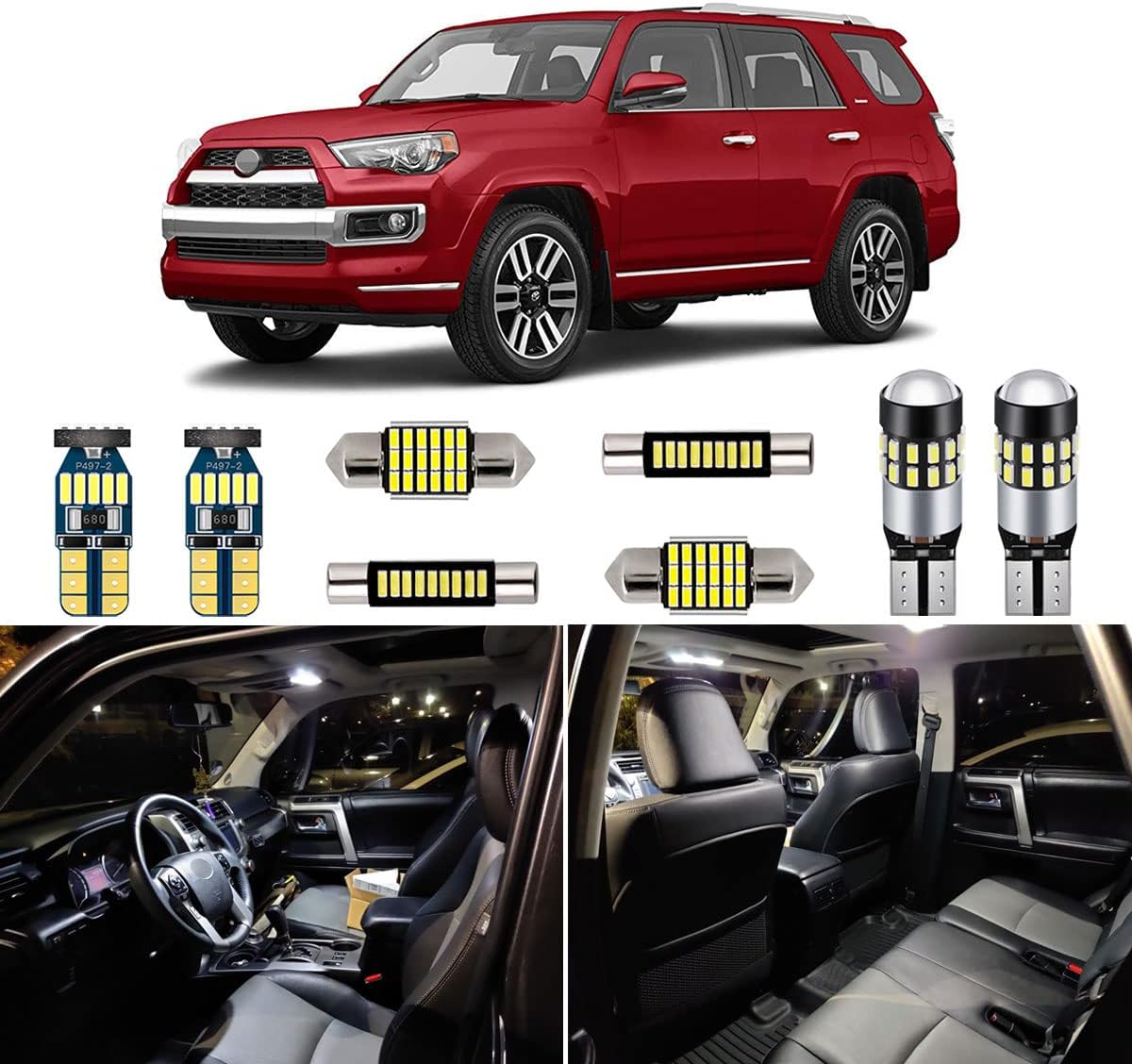 AUTOGINE LED Interior Lights Kit for Toyota 4Runner 2010-2022