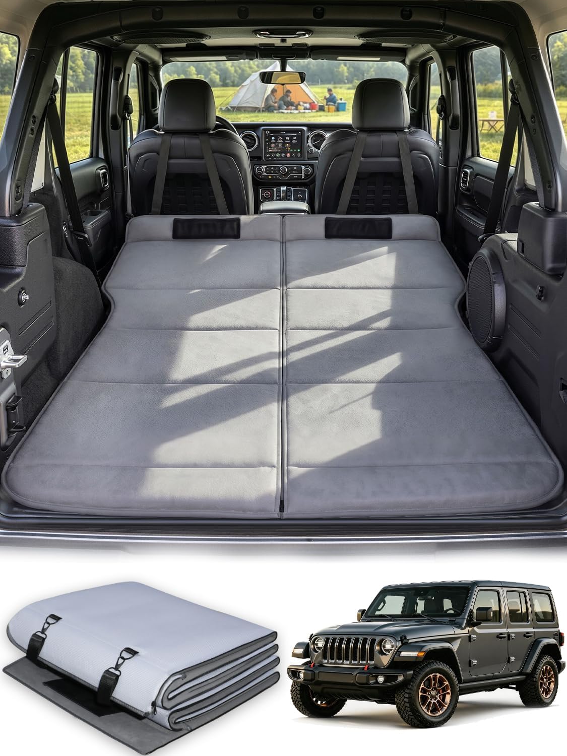 Custom Jeep SUV Camping Mattress - No Pump Needed