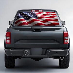 American Flag Truck Window Decal 65x17.3in - Govmili