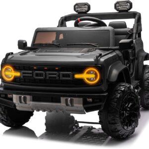 Ford Bronco Raptor Kids Ride On Toy, 24V Electric Car, Black