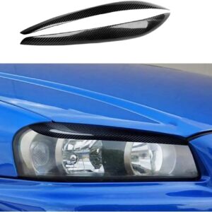 Black Headlight Eyelids for Nissan Skyline R34 GTR 1999-2002