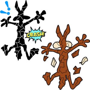 Funny Cartoon Coyote Car Stickers – Hide Scratches & Dents