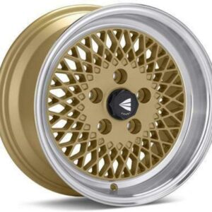 Enkei 15x7 Wheels 4x100 Gold Machined Lip