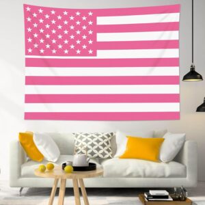 WEENEO Pink American Flag Tapestry 60x40"