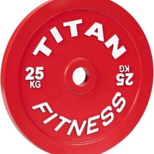Titan Fitness Olympic Calibrated Steel Plates - Color-Coded Weights