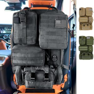 6-Pack Tactical Car Seat Organizer w/ 5 MOLLE Pouches