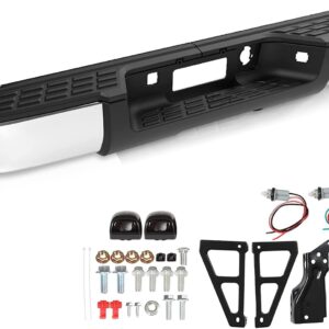 SOCKIR Chrome Rear Bumper for 2007-2013 Chevy Silverado 1500