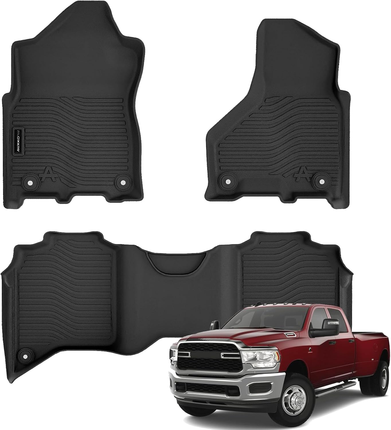 Auxko All-Weather Floor Mats for Ram 2500/3500 Crew Cab