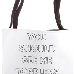 Topless Tote Bag - Funny & Playful Design